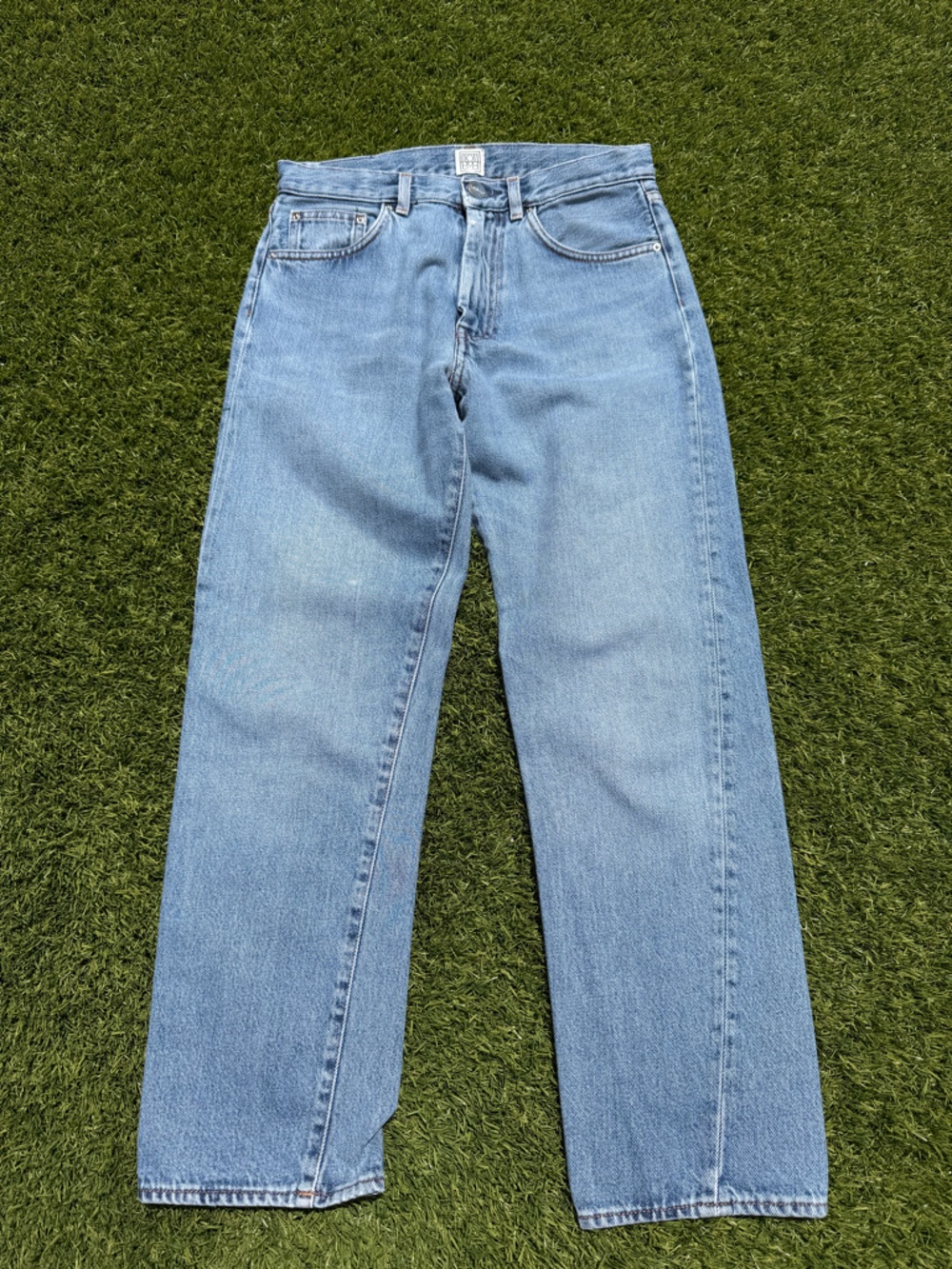 Toteme Light Blue Straight Leg Jeans - Picture 3 of 14